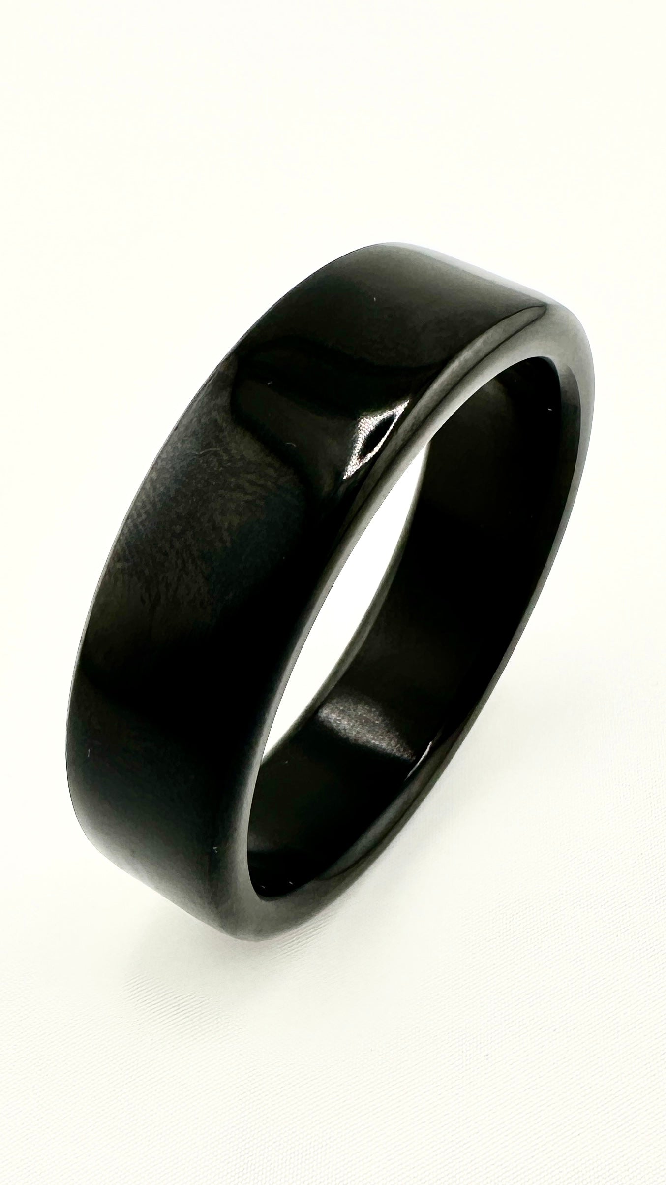 BLACK ALUMINUM COCK RING